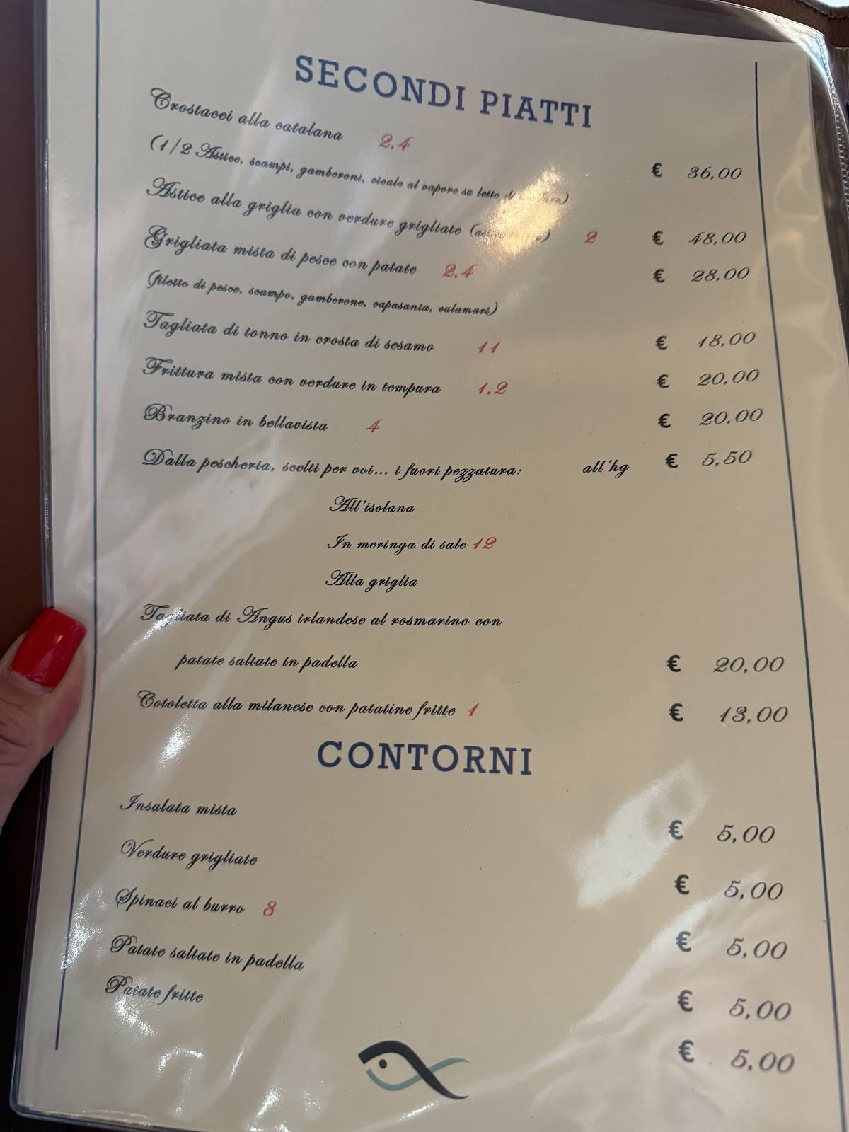 Menu di Acquamatta 