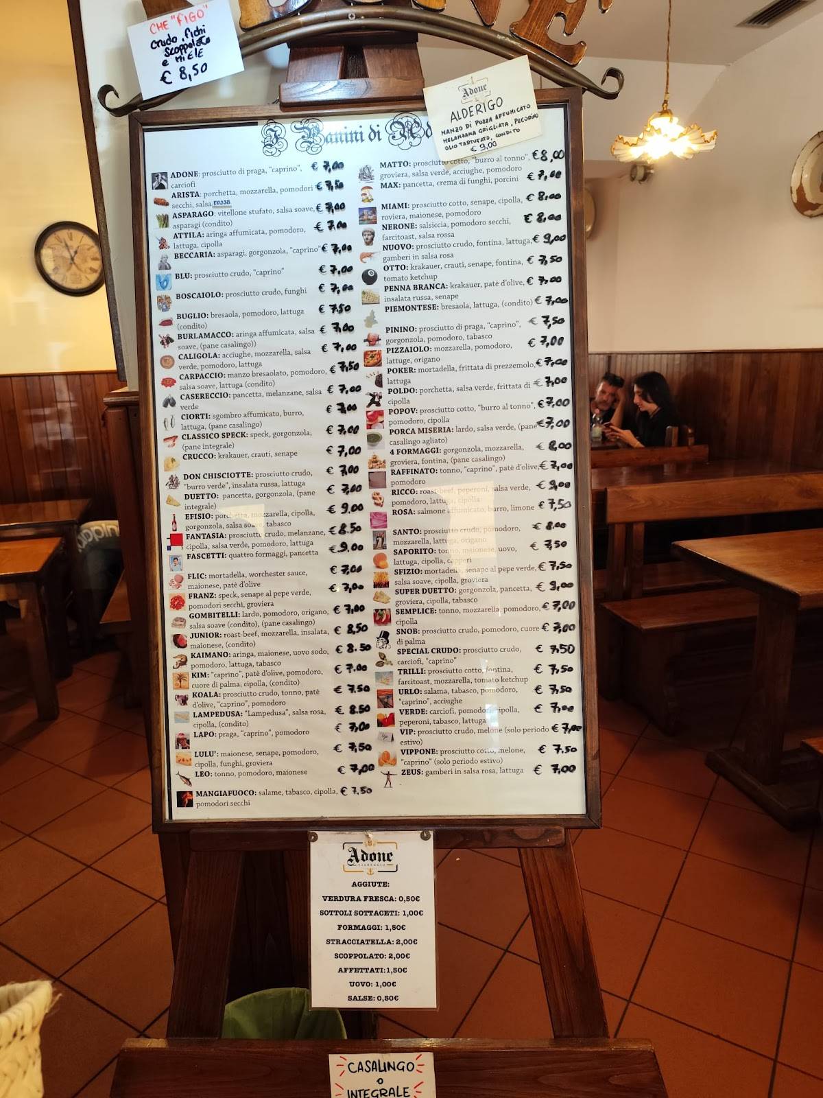 Menu di Adone Viareggio 