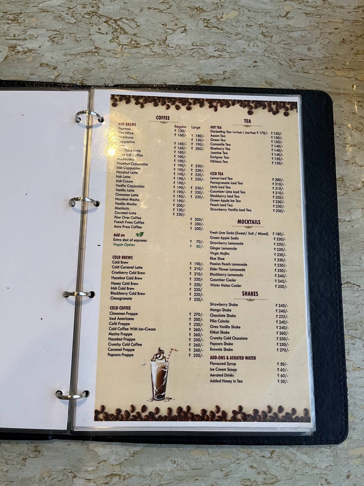 CALCUTTA 64 menu