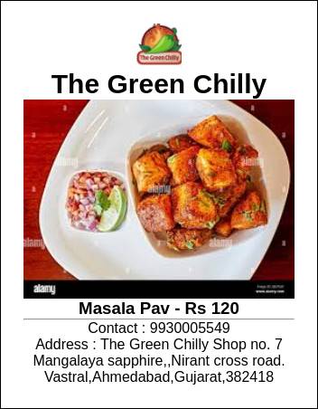 The Green Chilly menu