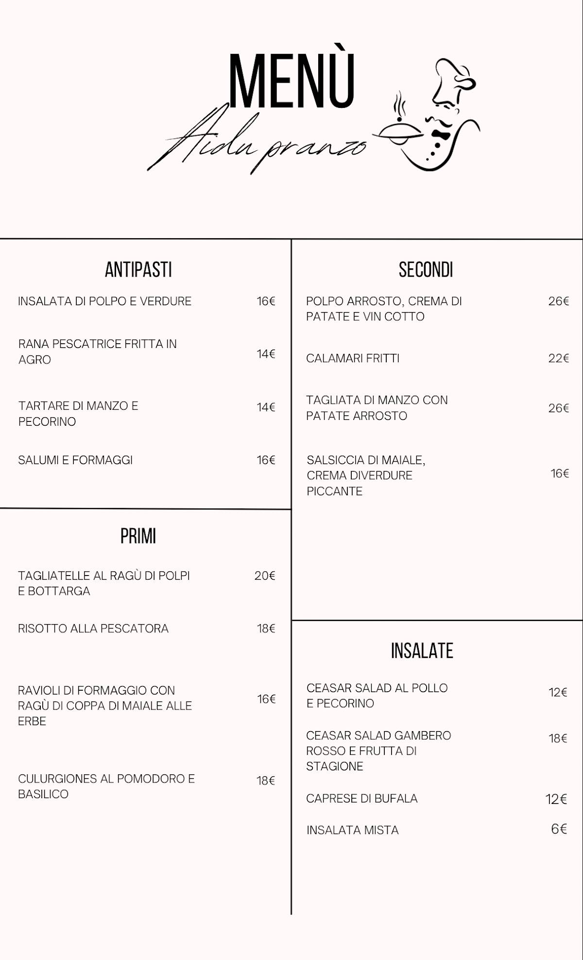 Menu di Aidu Ristorante 