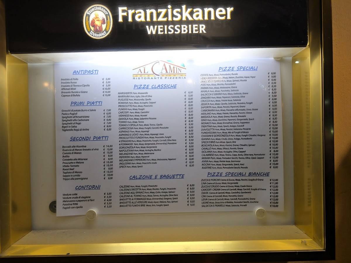 Menu di Al Camin 