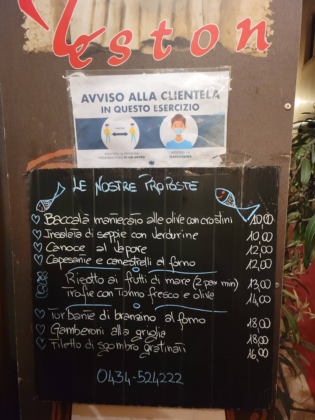Menu di Al Teston 