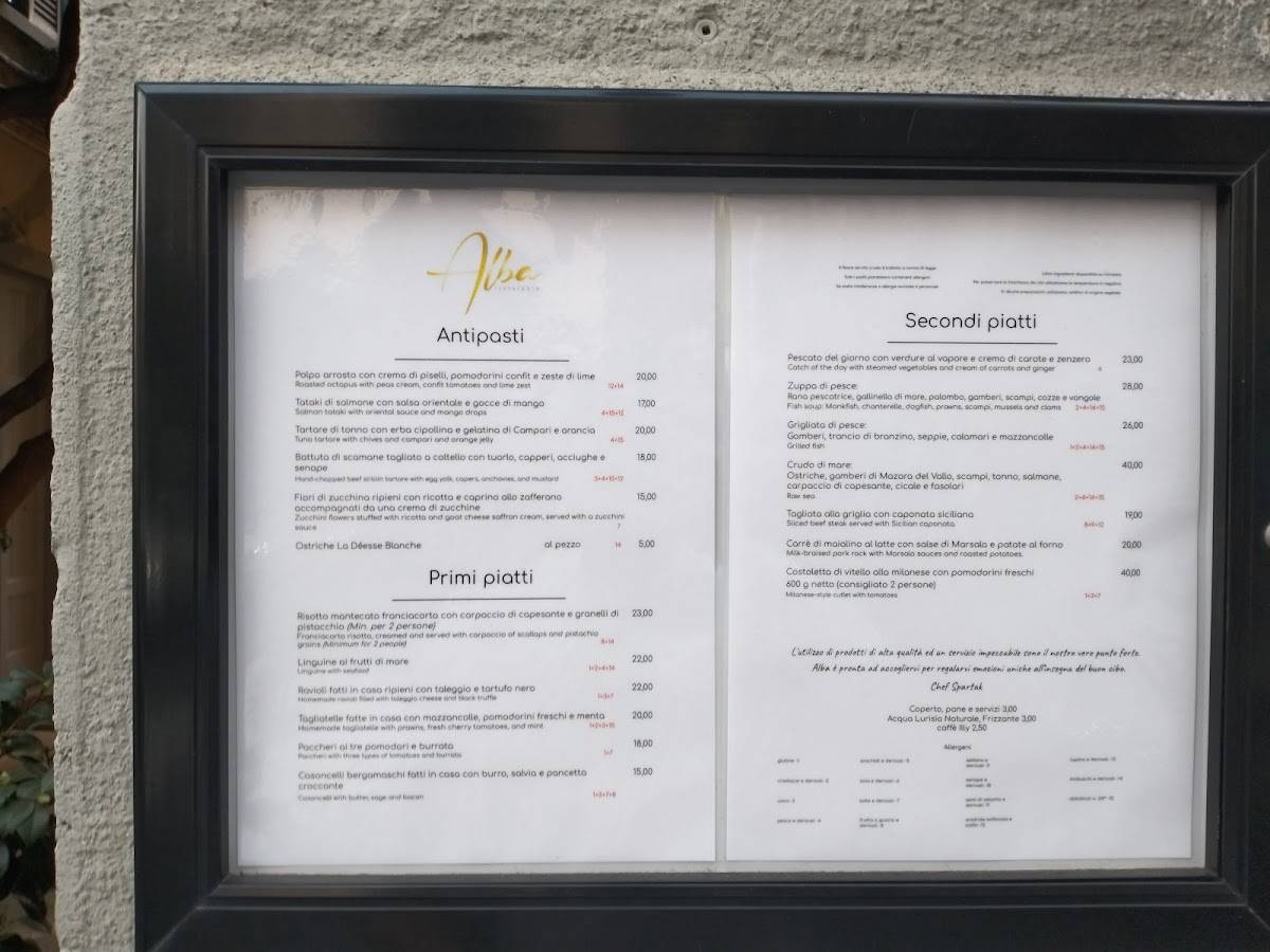 Menu di Alba Ristorante 
