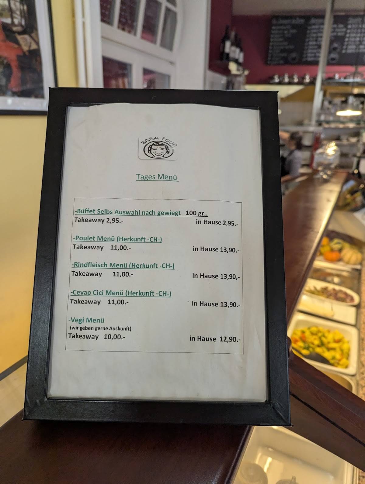 Menu de Ali baba