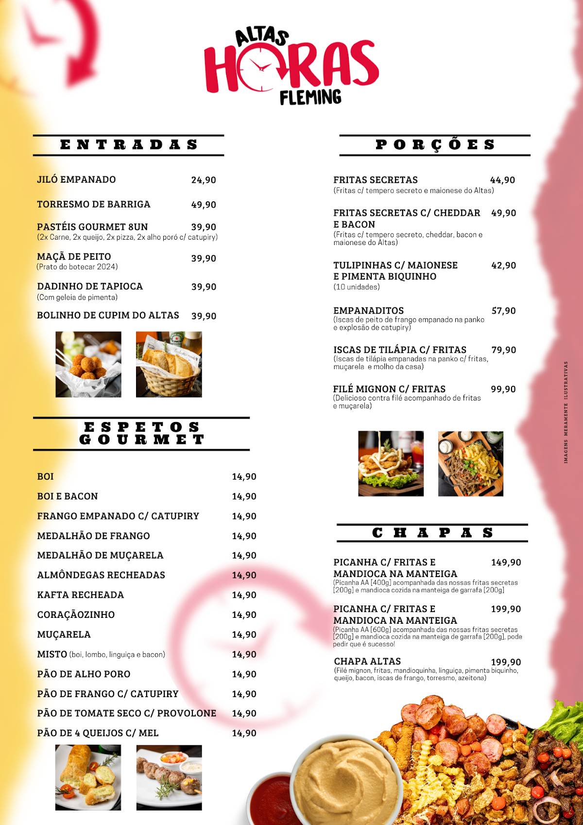 Altas Horas Fleming cardápio