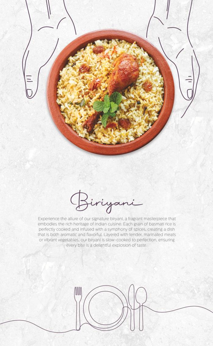 Rainfall Restaurant menu