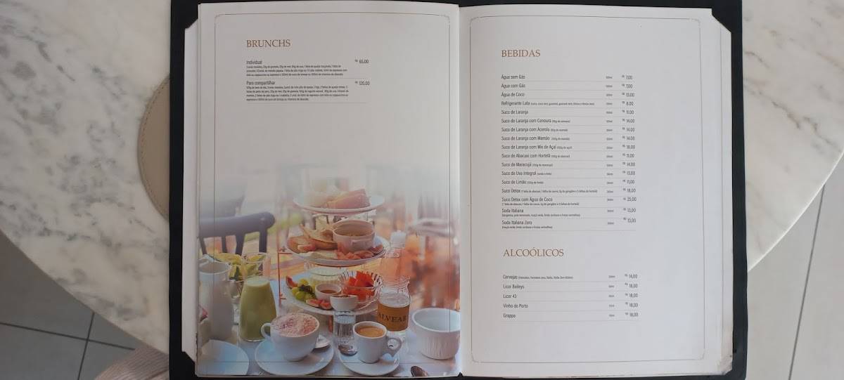 Alvear Cambui - Café e Gastronomia cardápio