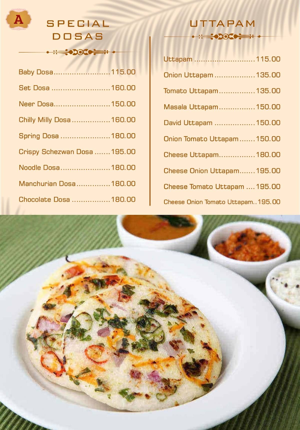 Amar Restaurant & Juice Center menu