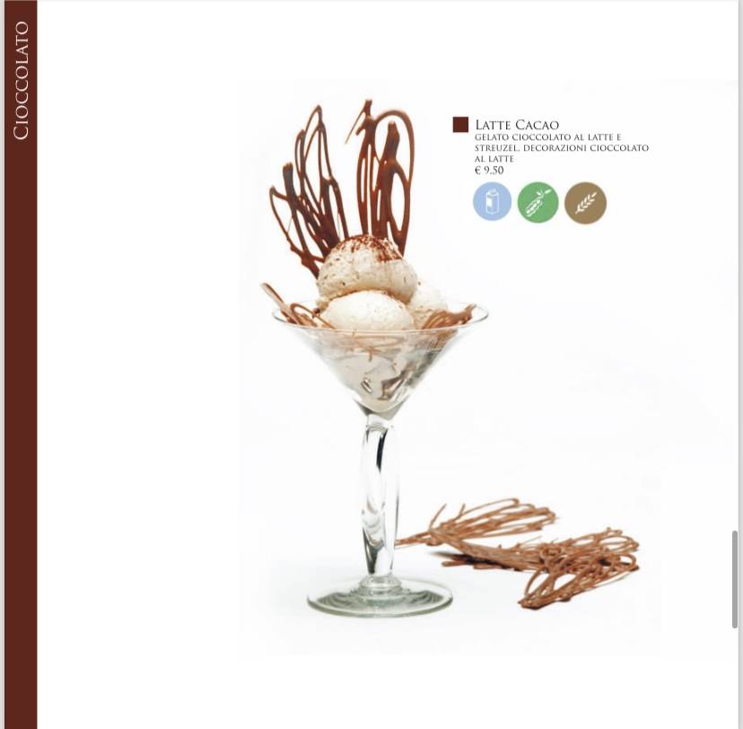 Menu di Gelateria Cioccolateria Oasi 