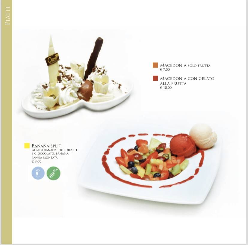 Menu di Gelateria Cioccolateria Oasi 