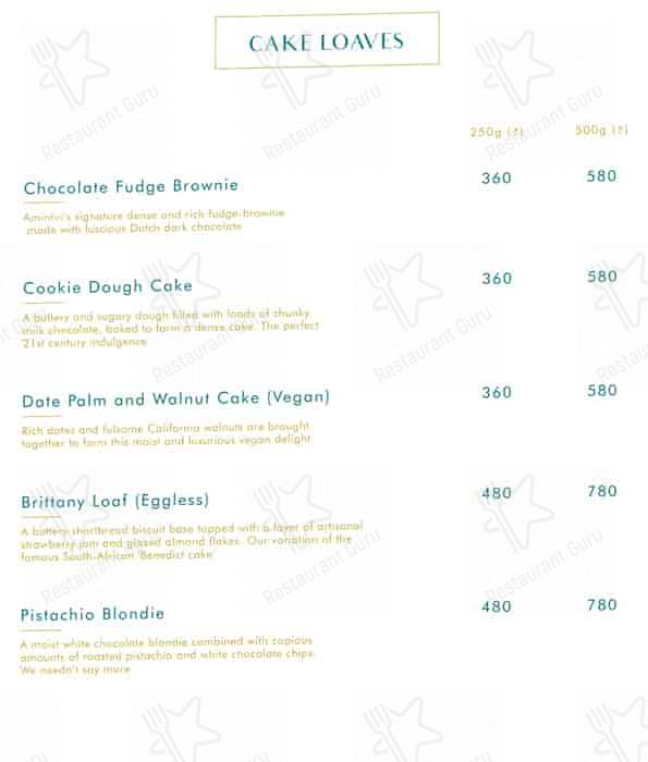 Amintiri menu