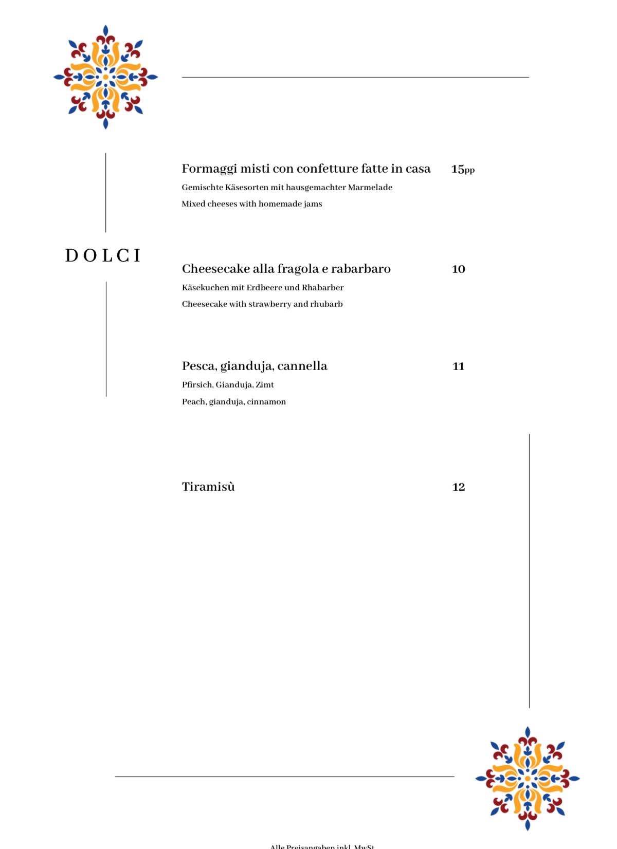 Menu di AnaMiRa Italian Restaurant & Pizza 