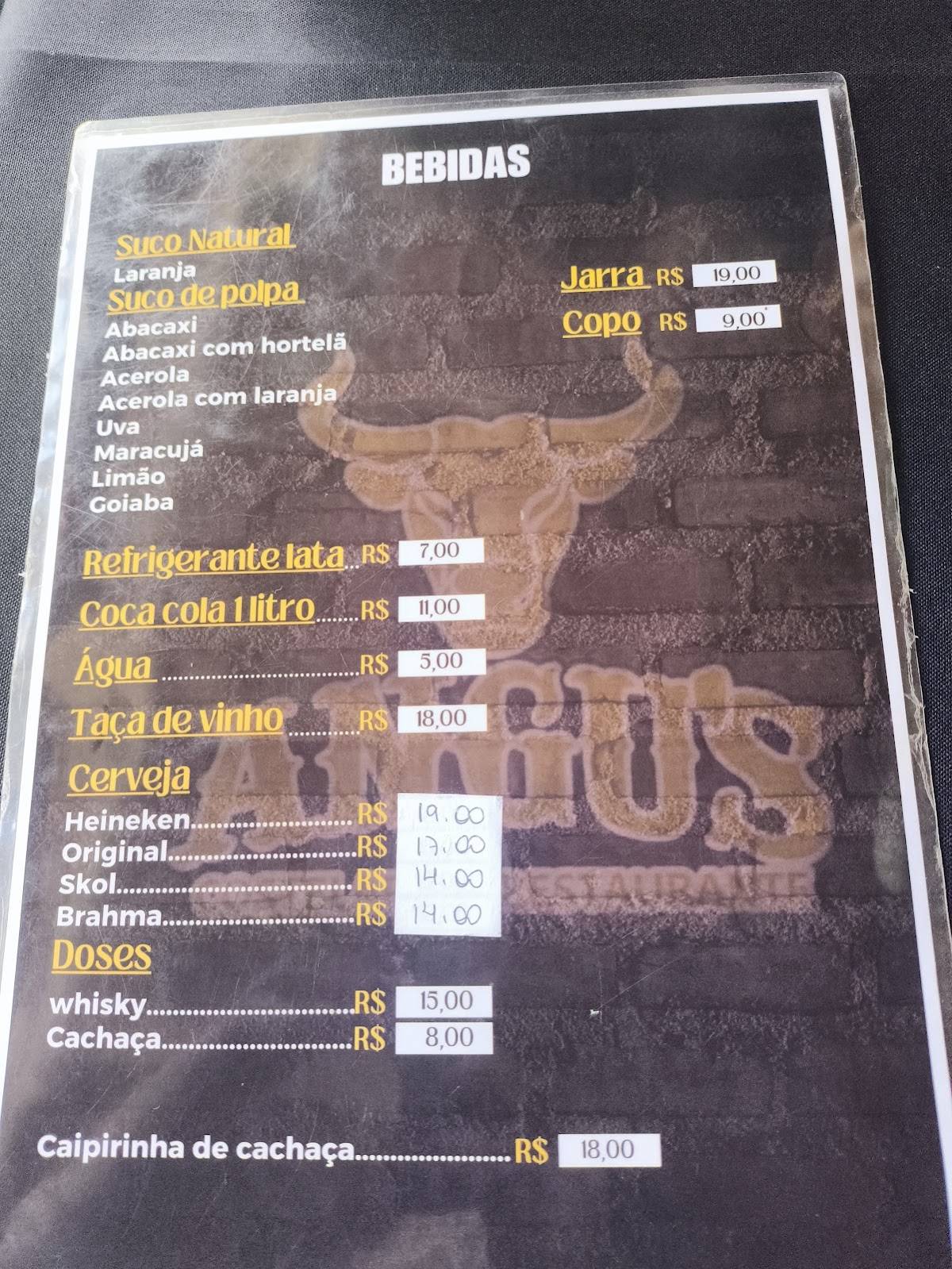 Angus Costelaria e Restaurante jacutinga cardápio
