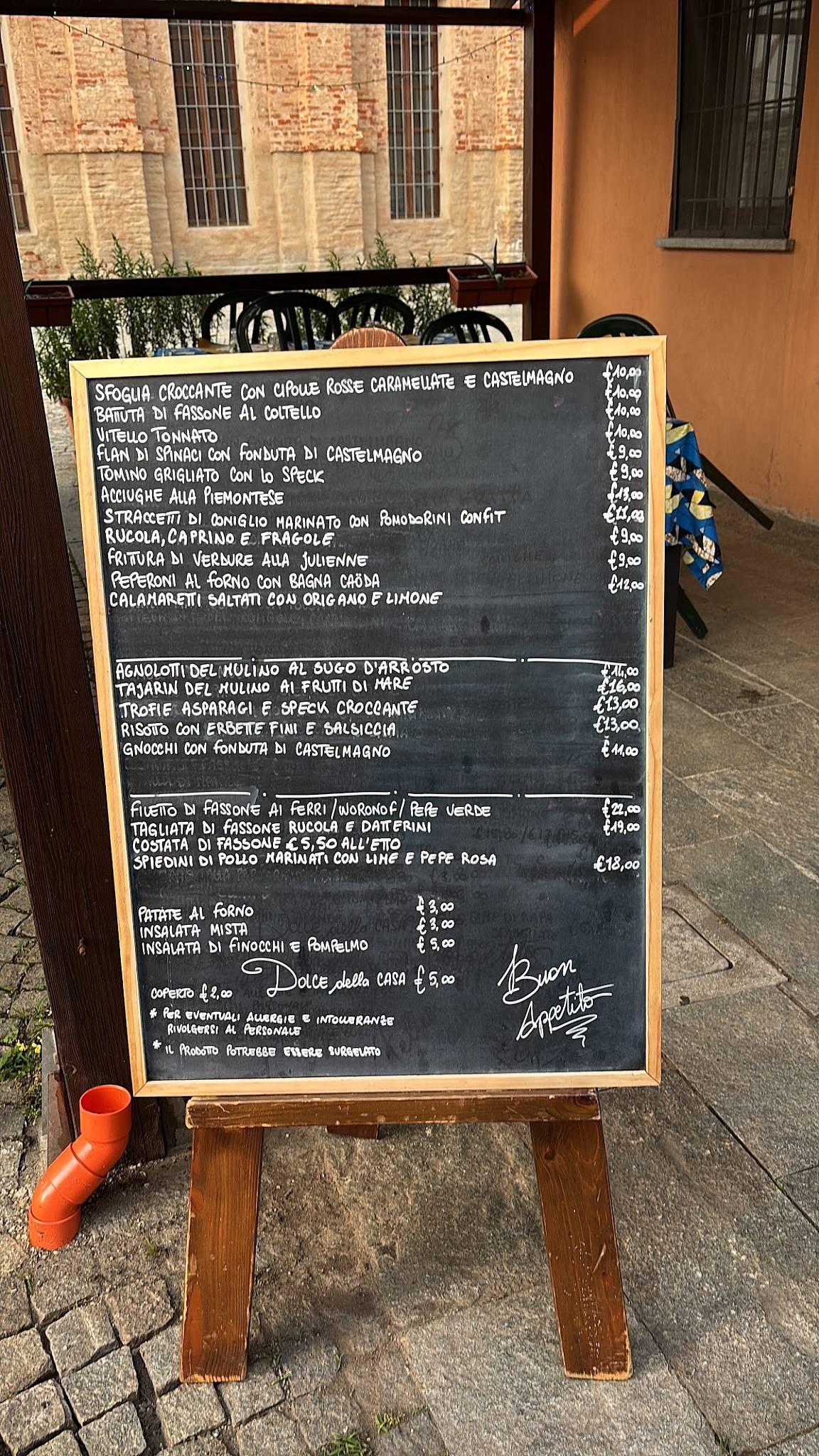 Menu di Antichi sapori del Mulino 