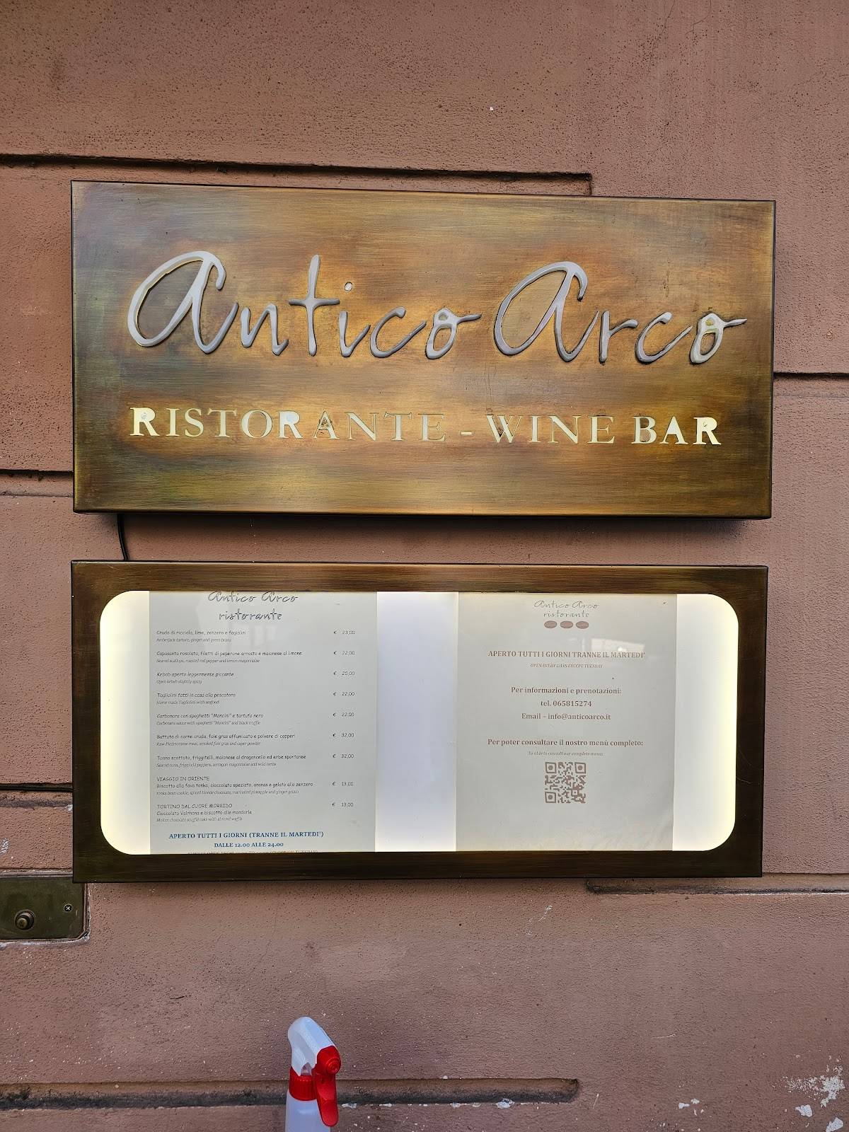 Menu di Antico Arco 