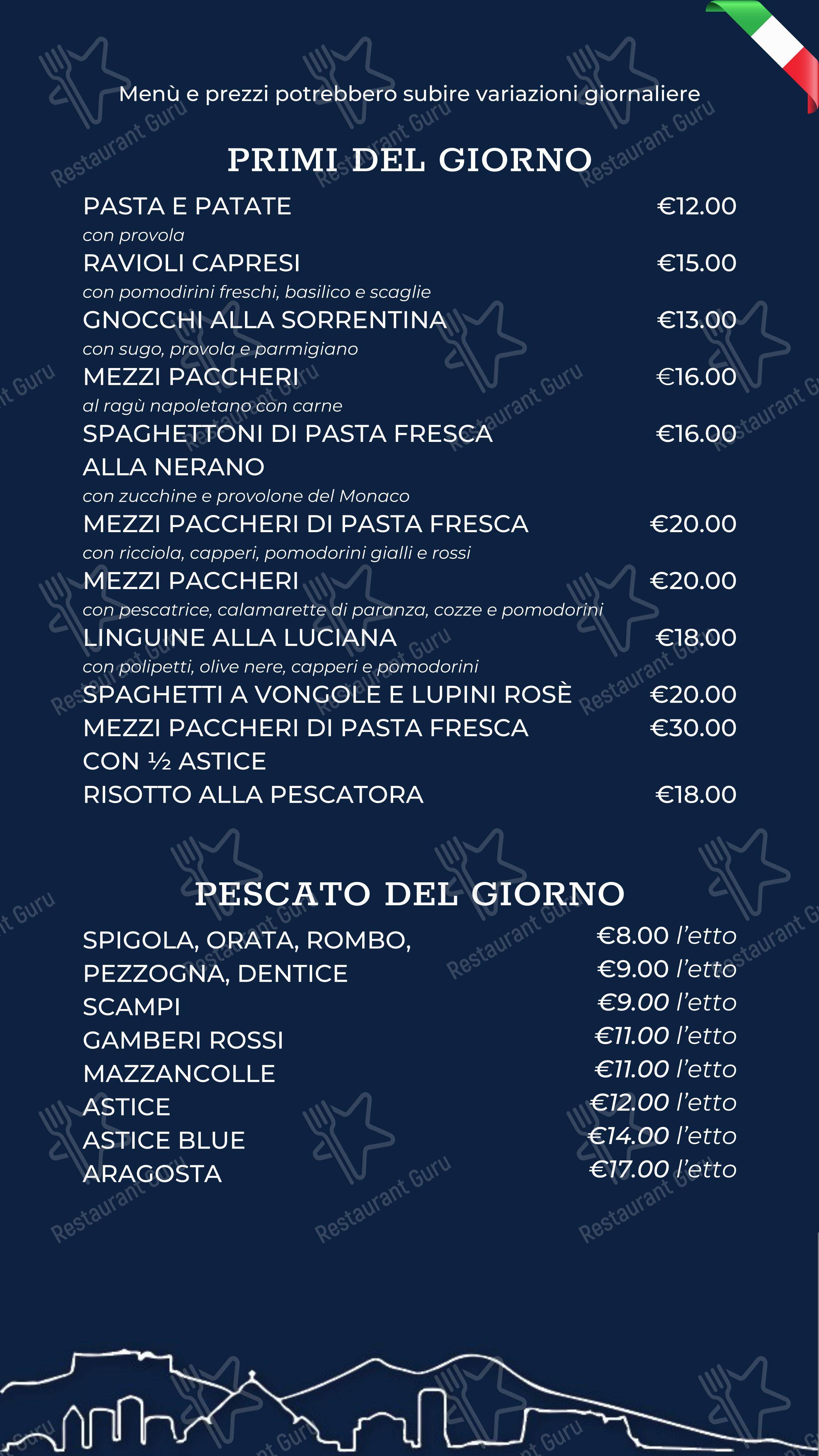 antonio & antonio in Napoli - Menu