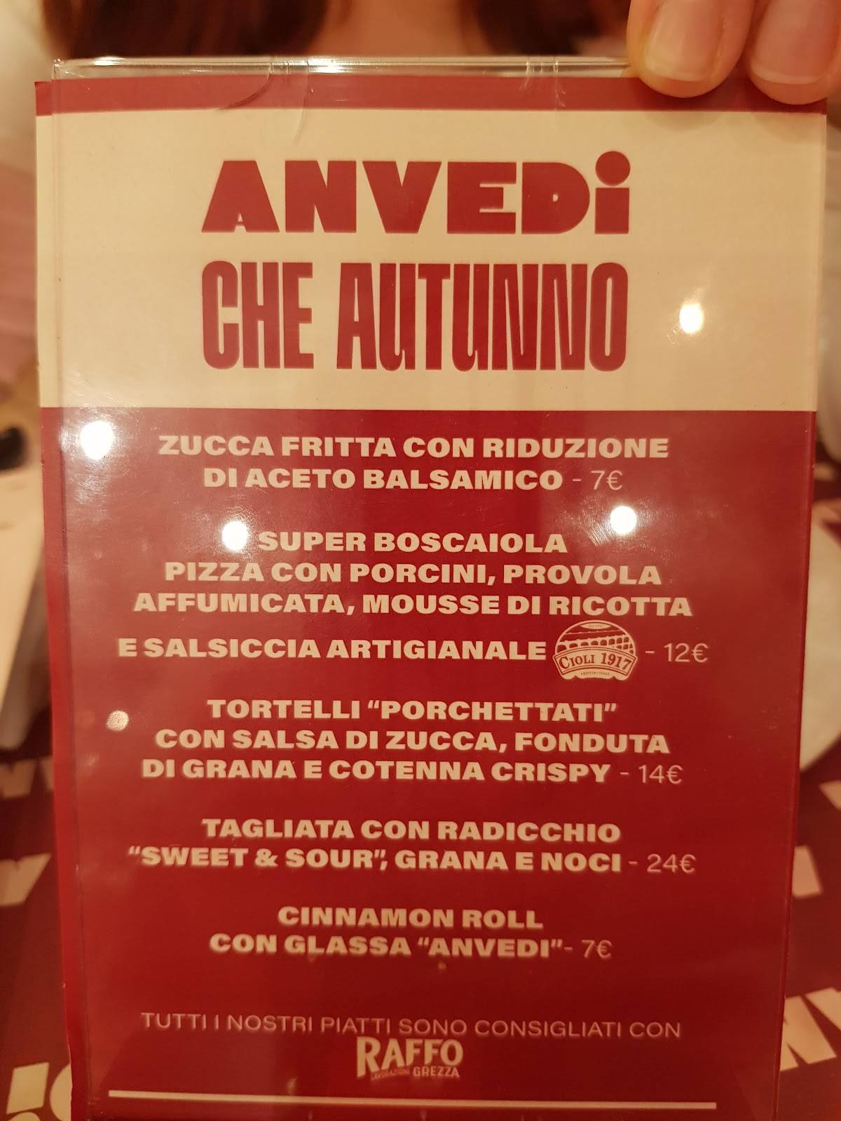 Menu di Anvedi Axa 