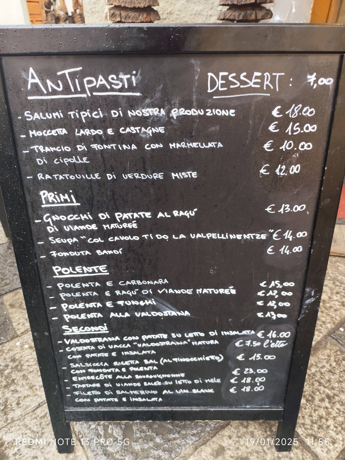 Menu di Maison Bandí 