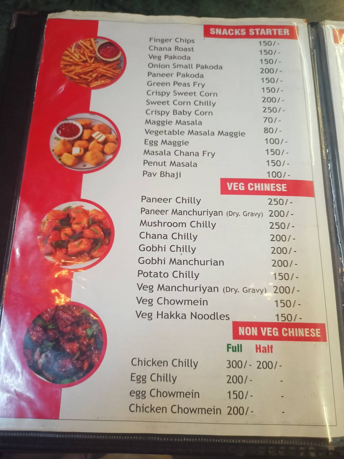 Apna Dhaba and Family Restaurant menu