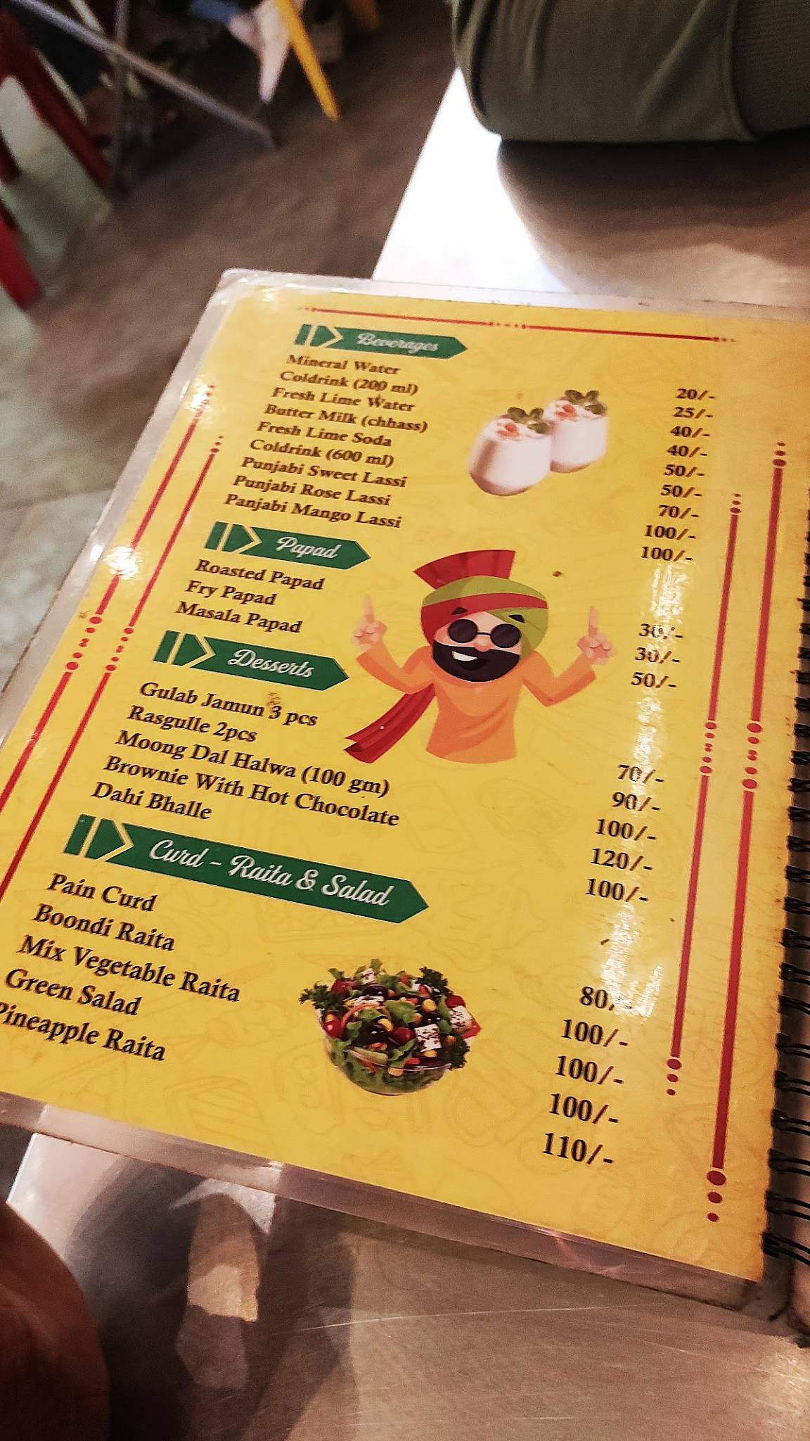 Apna Punjab menu
