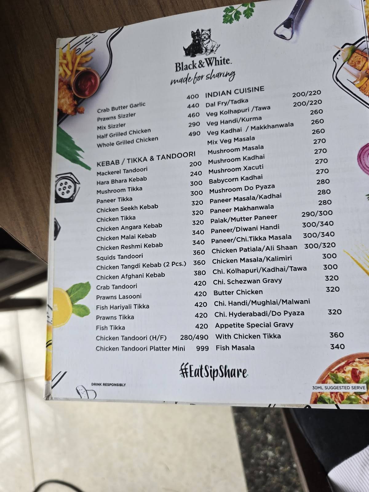 Appetite Classic menu