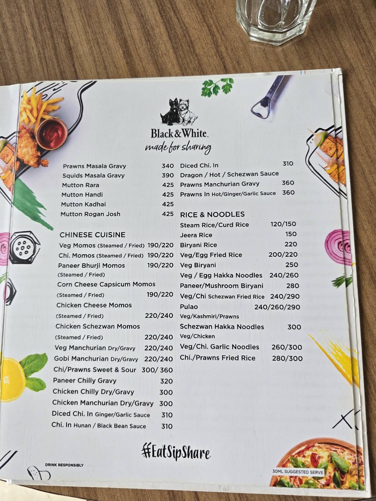 Appetite Classic menu