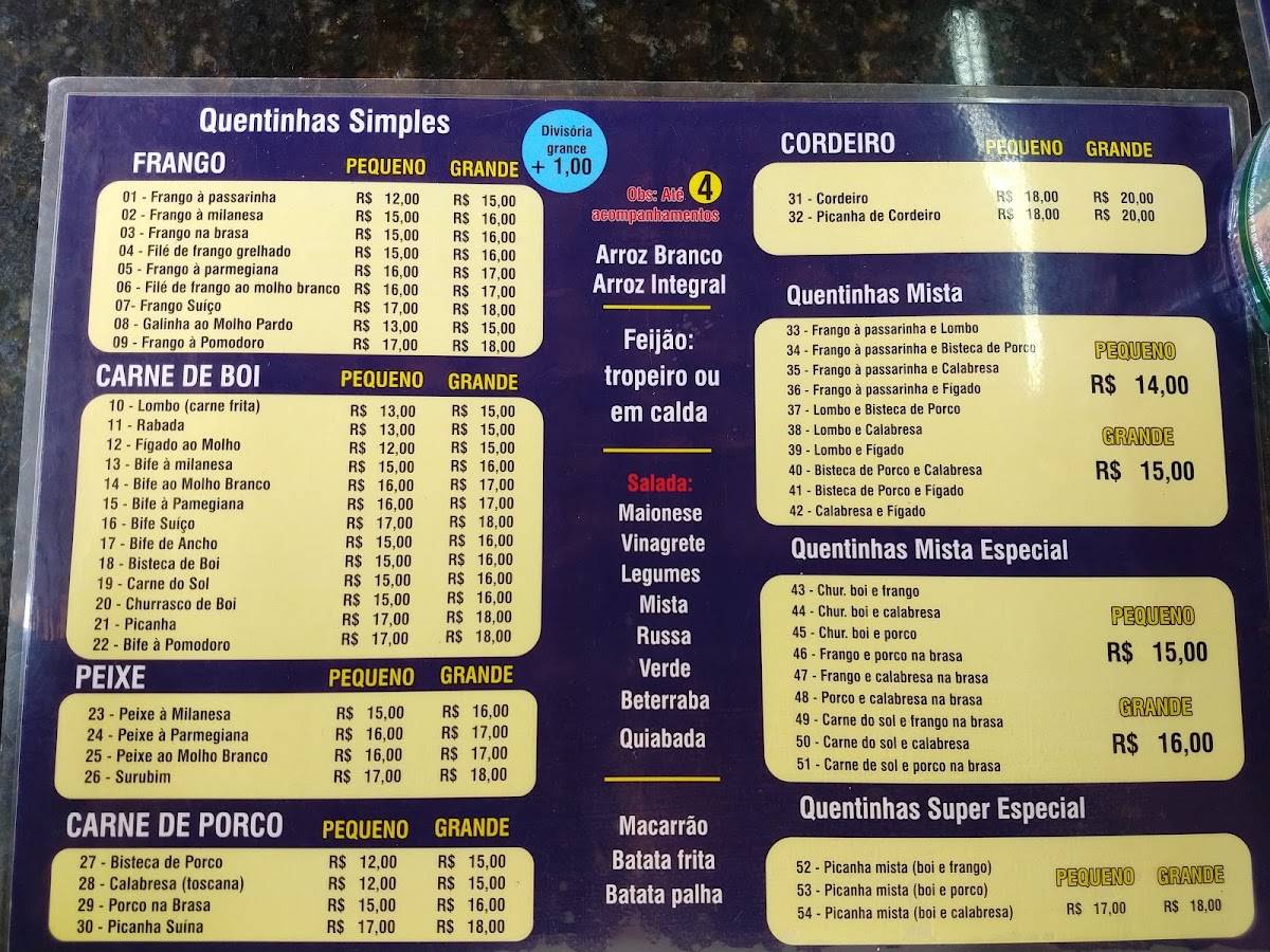 Boa Praça Maringá cardápio