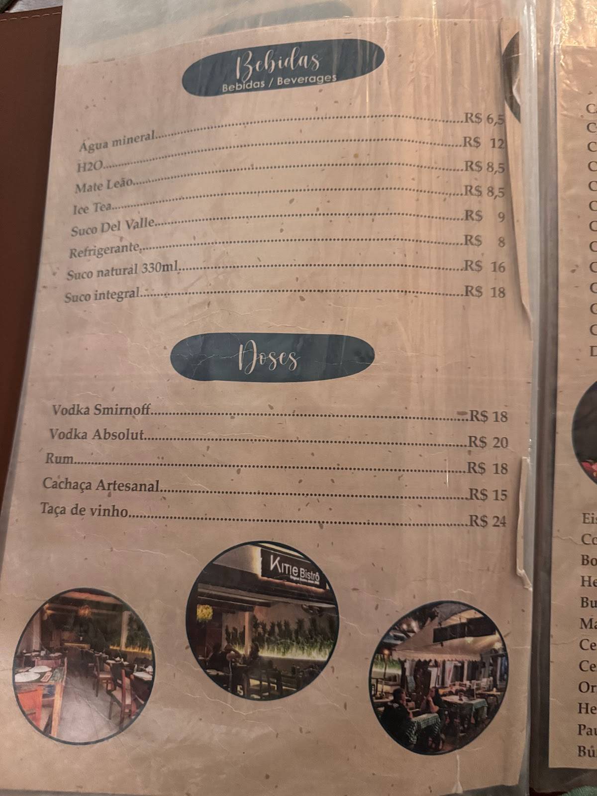 Kitie Bistrô cardápio