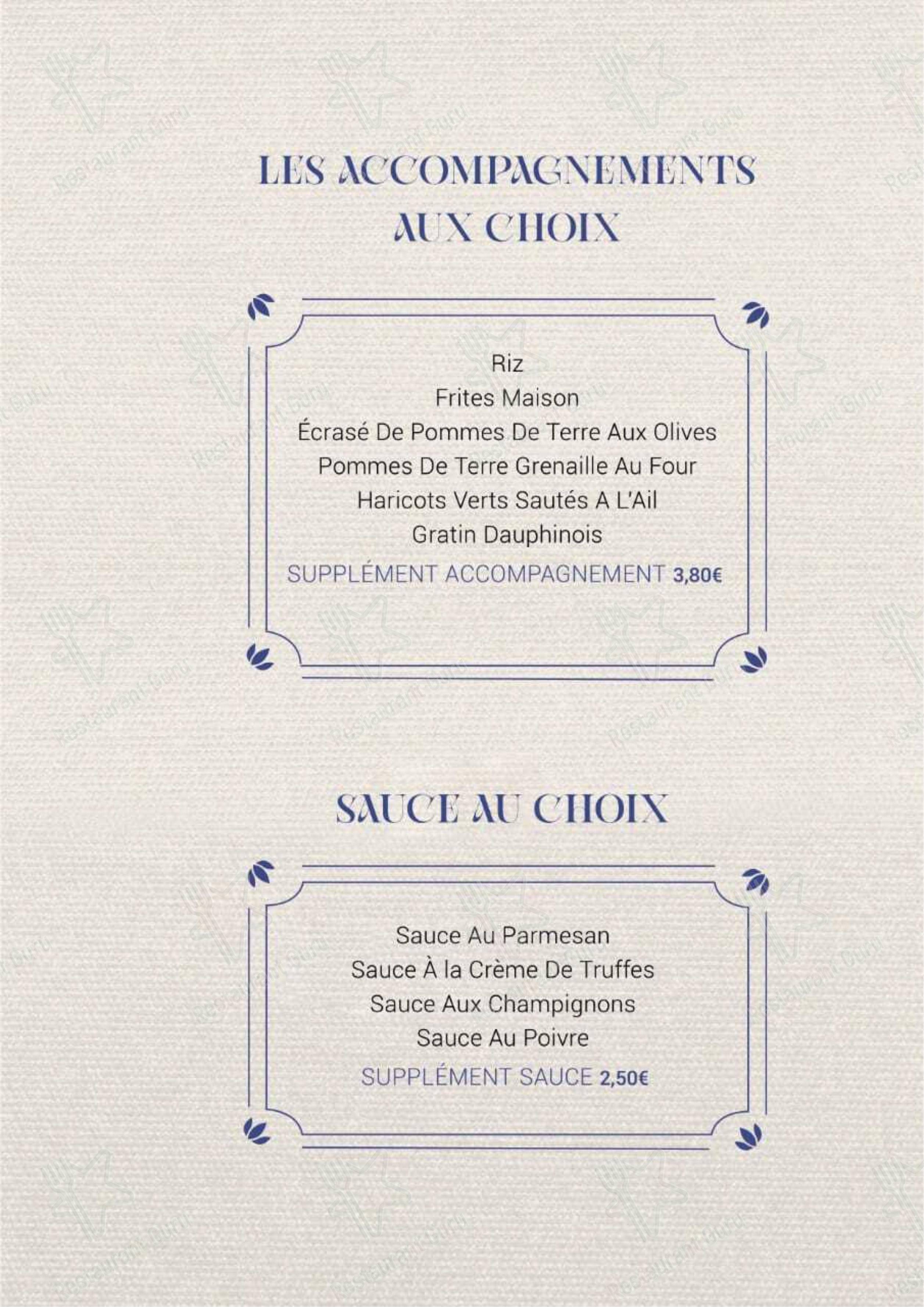 Menu pour Aromat Restaurant Lille dans Loos