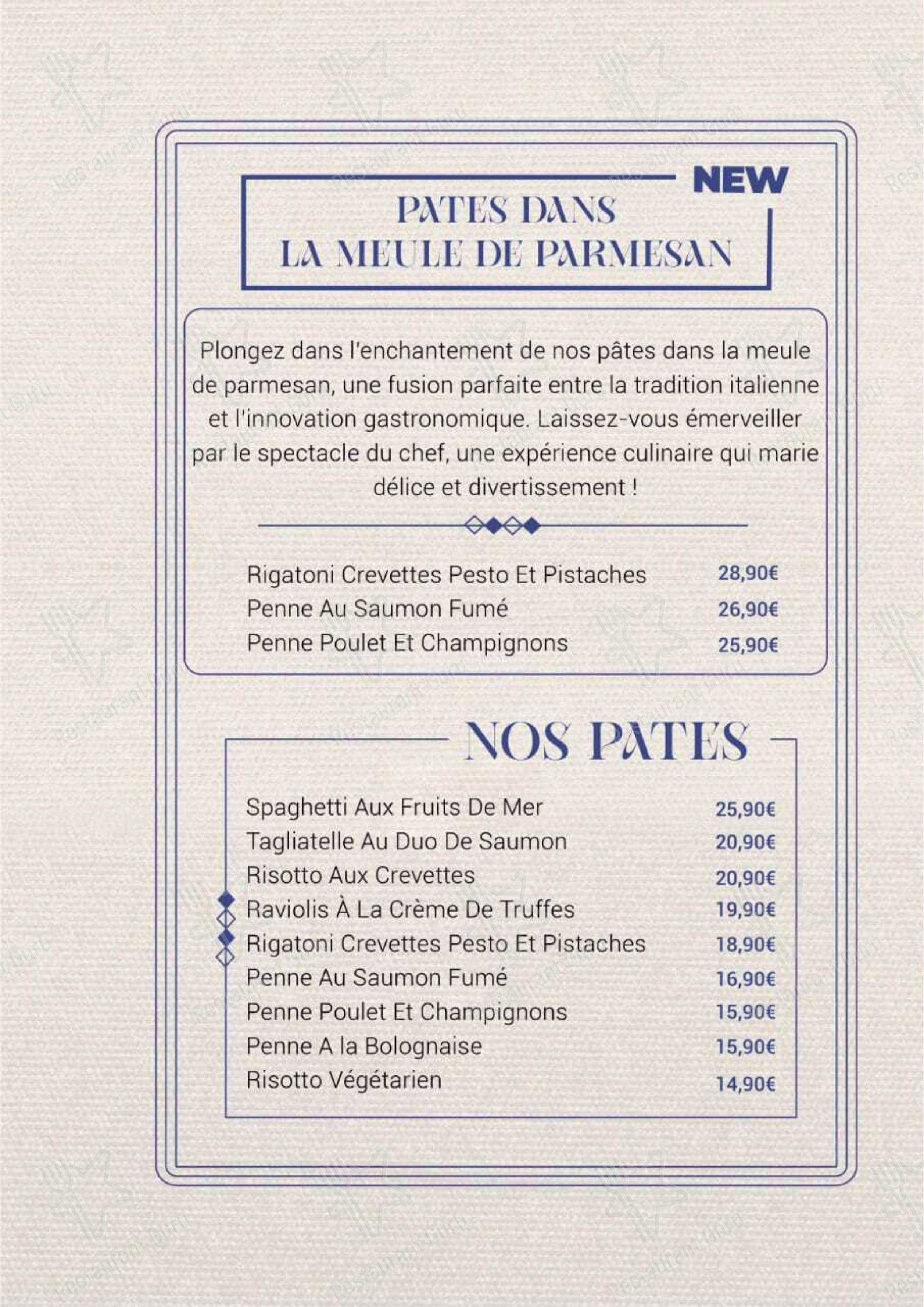 Menu pour Aromat Restaurant Lille - Menu
