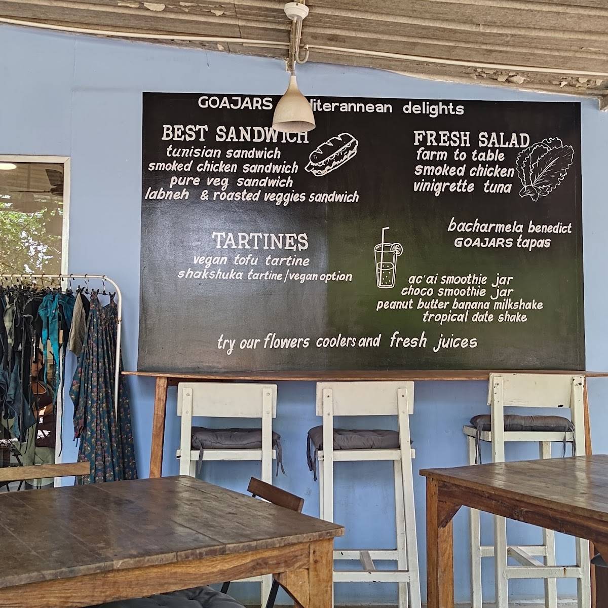 GOAJARS menu