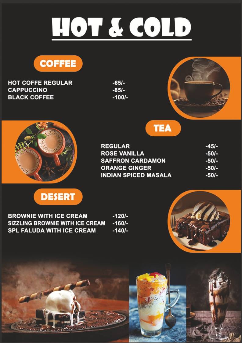 Arun's Restro and Cafe menu