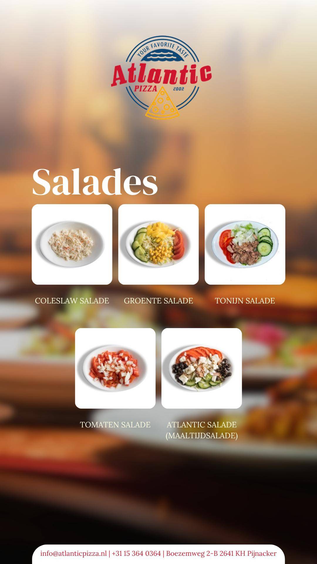Menu de Atlantic Pizza & More