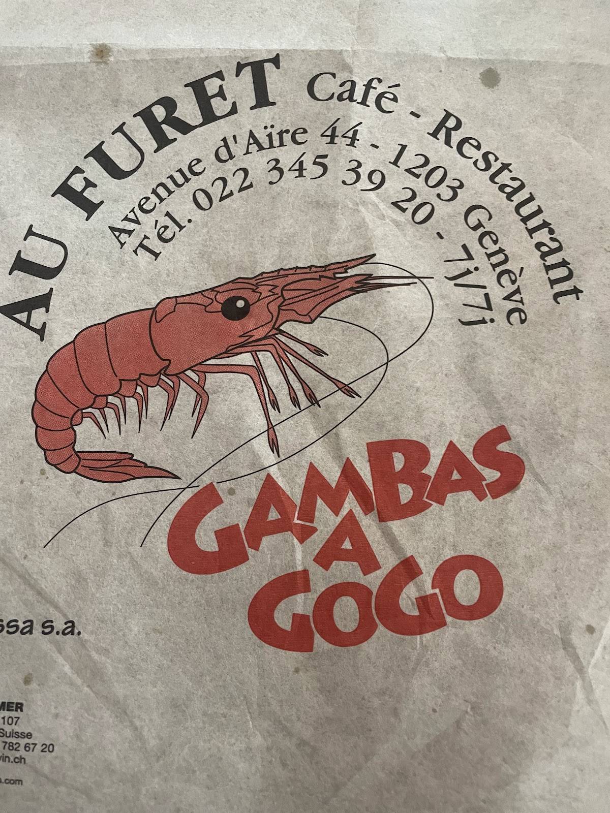 Menu di Au Furet 