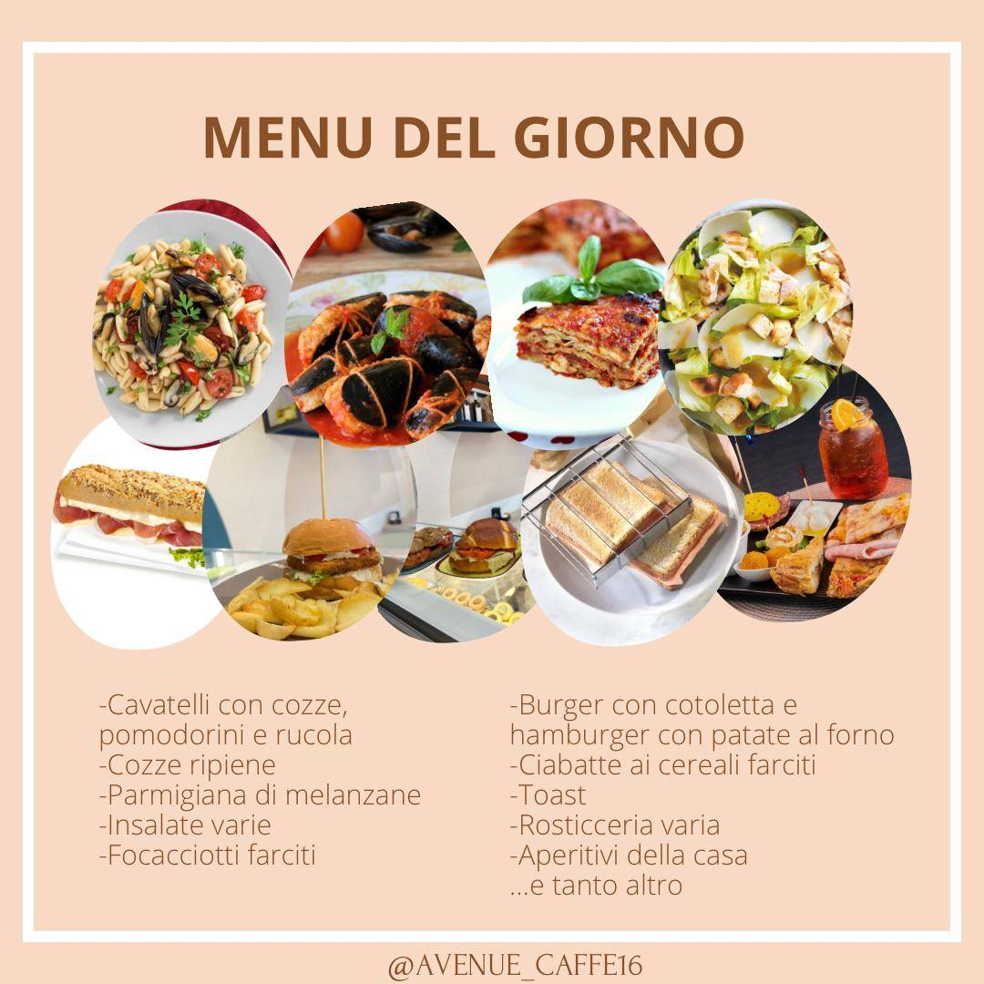 Menu di Avenue Caffè 