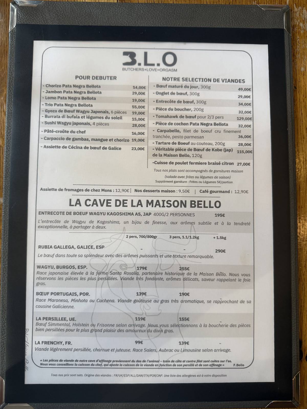Menu de B.L.O