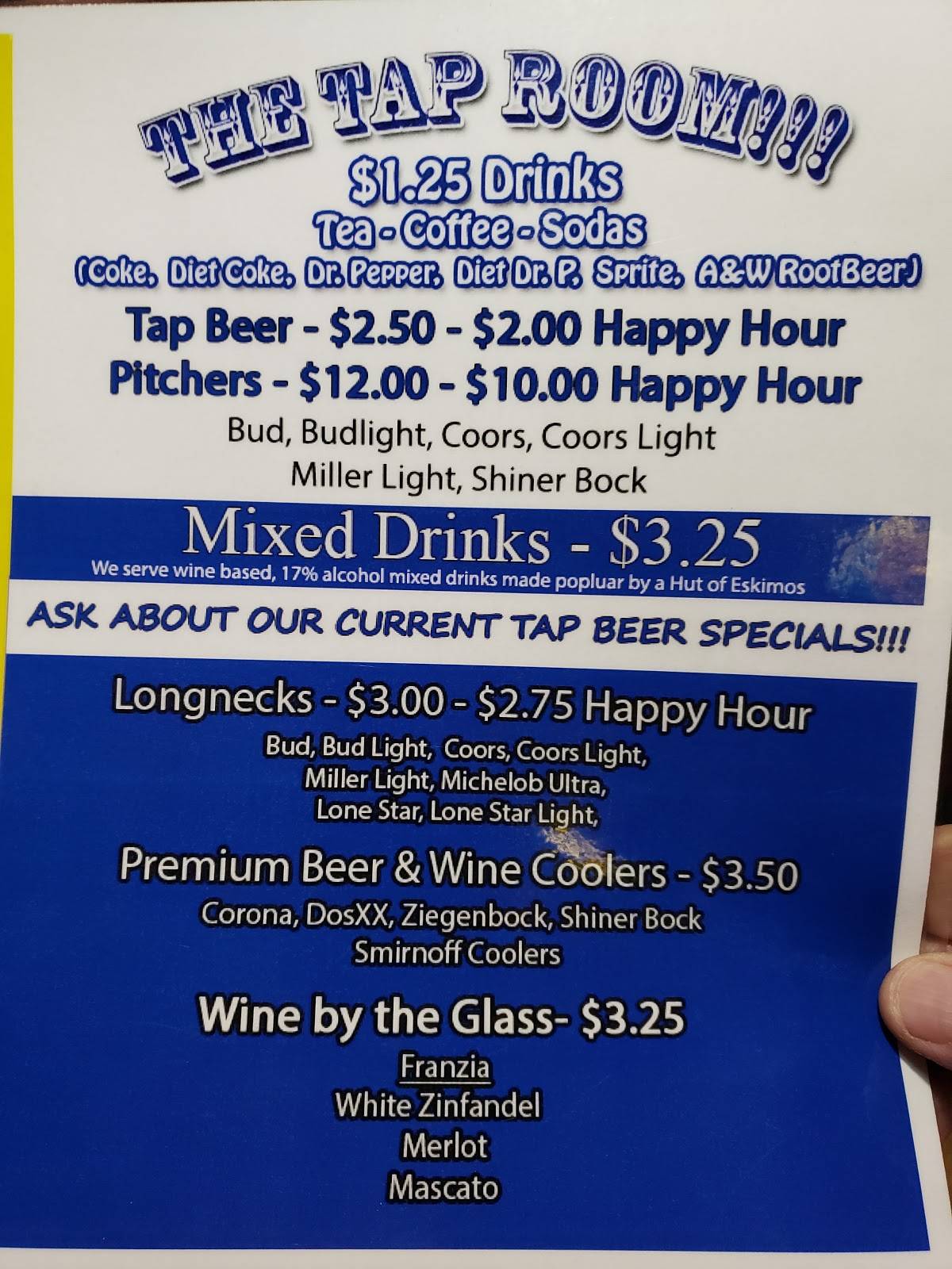 Menu at The Bar BQ Barn, Buffalo Gap