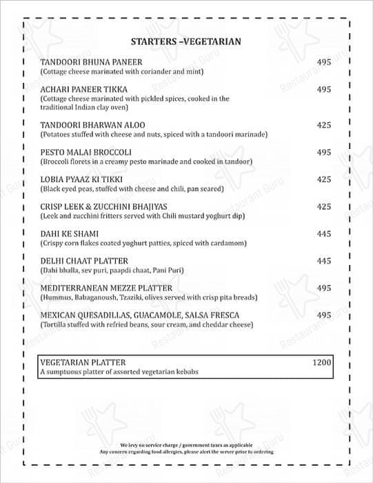 Under the jamun tree restaurant menu