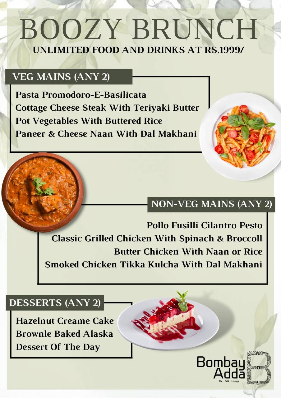 Bombay Adda Bandra menu