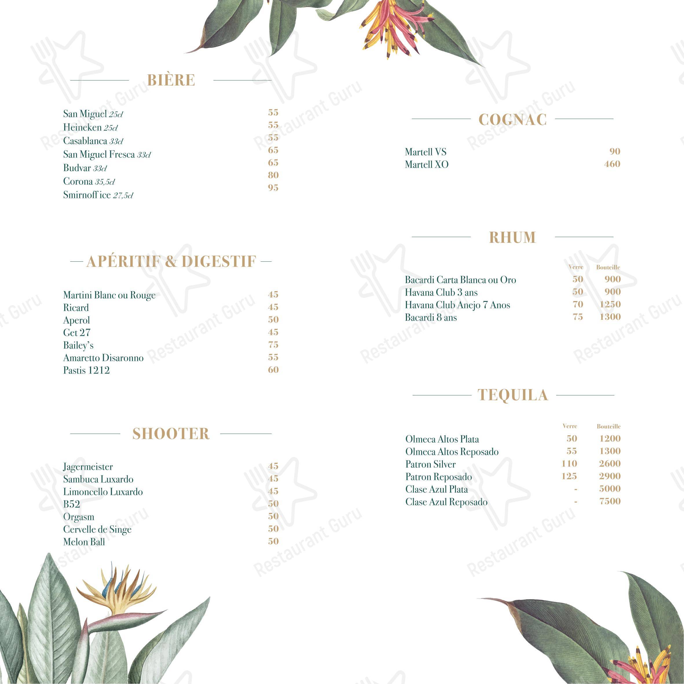Baiana Lounge dans Rabat - Основное меню