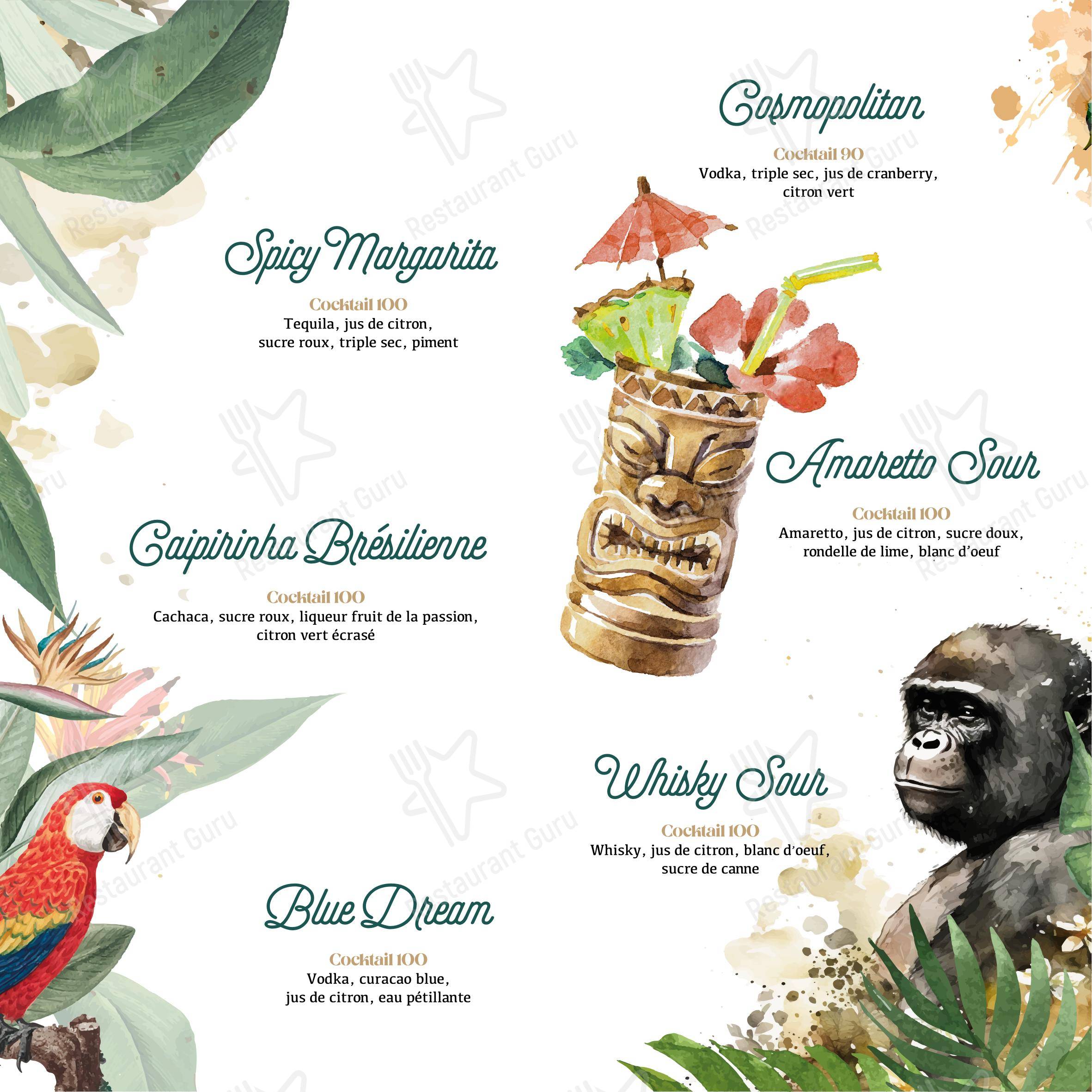 Baiana Lounge dans Rabat - Menu bar