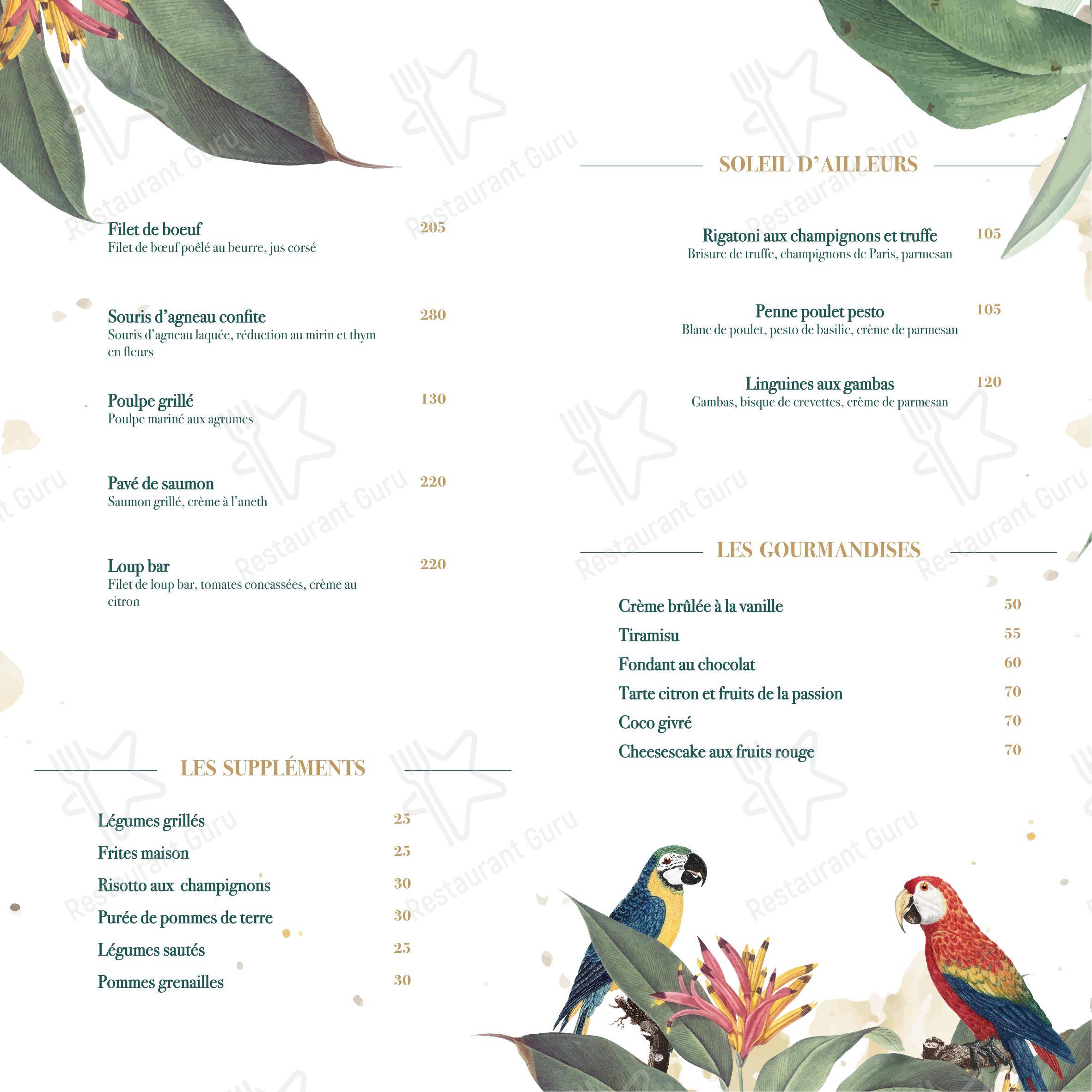 Baiana Lounge dans Rabat - 菜单