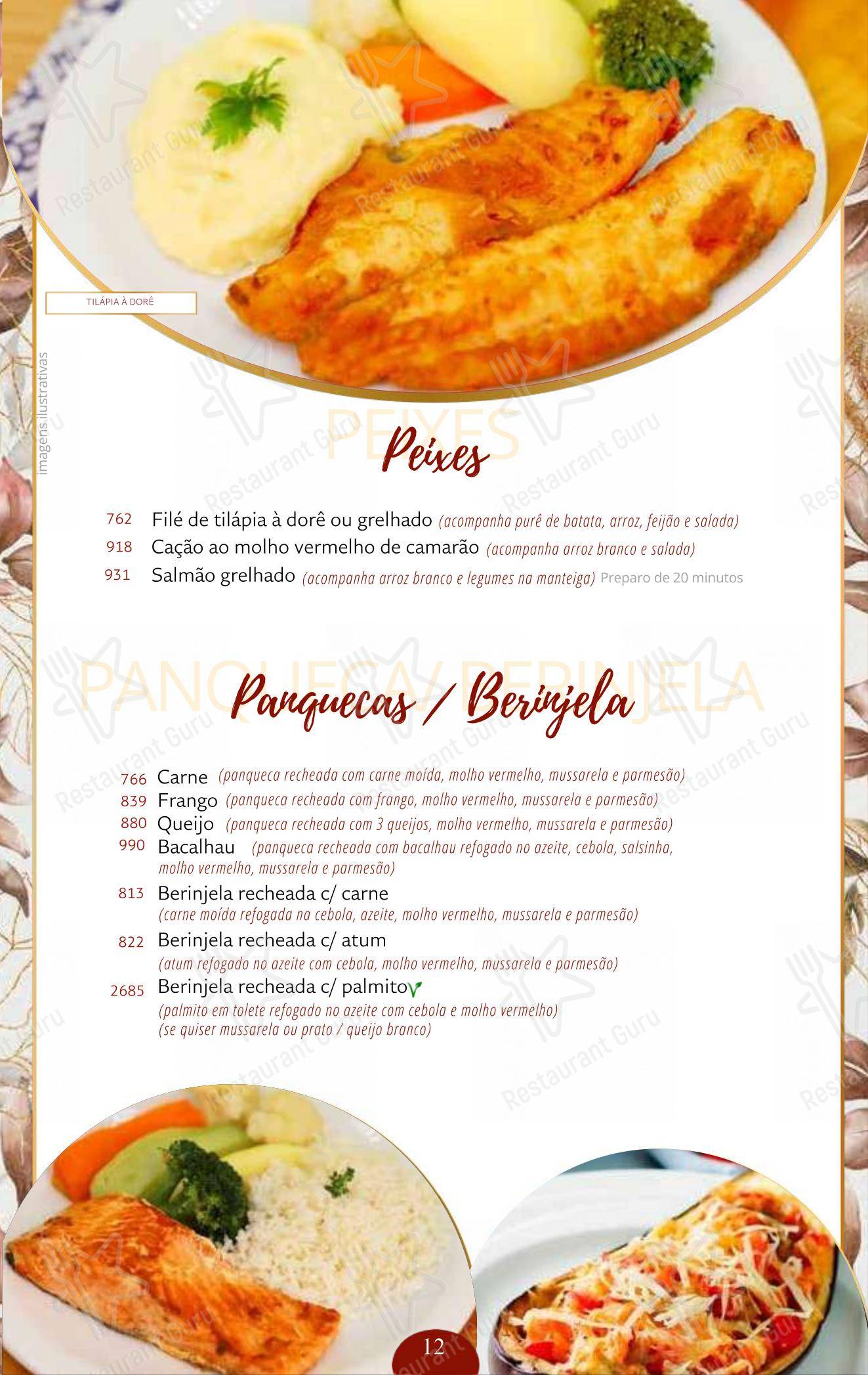 Panificadora Vila Monumento em São Paulo - Menu bar