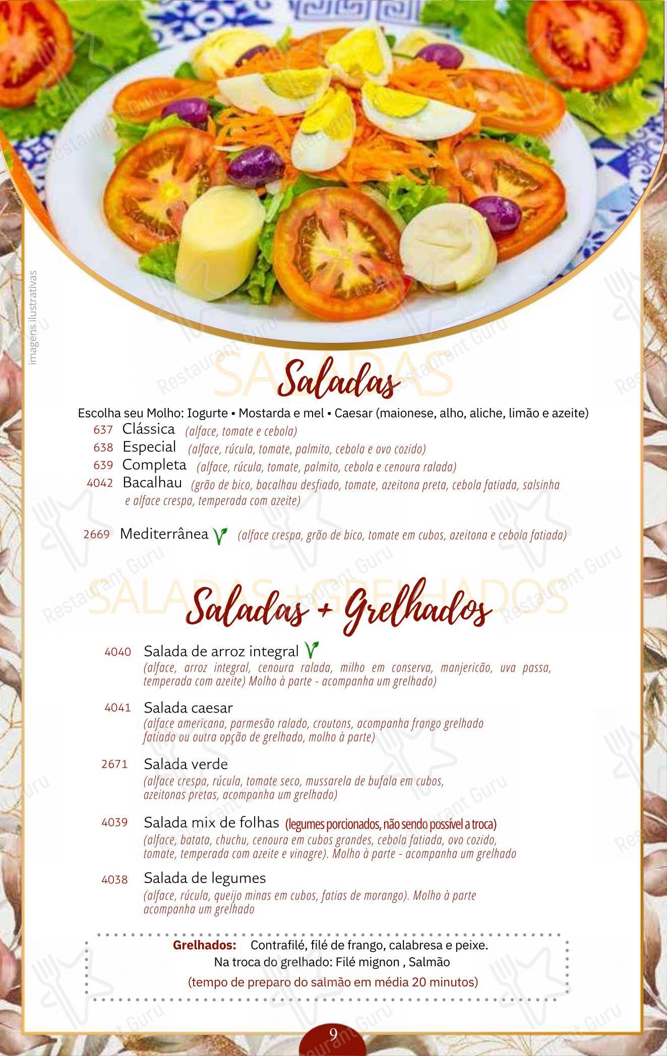 Panificadora Vila Monumento - Menu bar