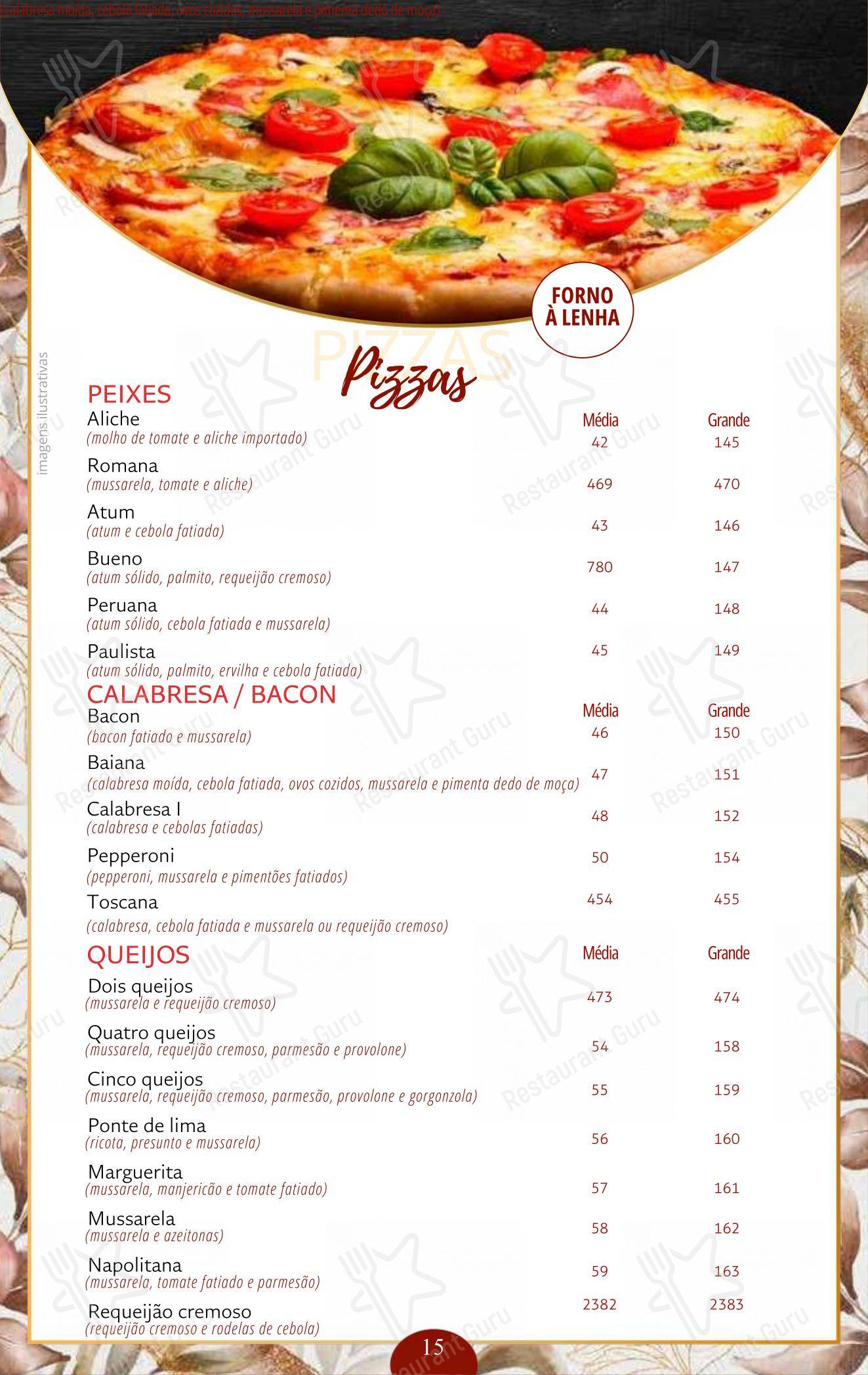 Panificadora Vila Monumento - Menu bar