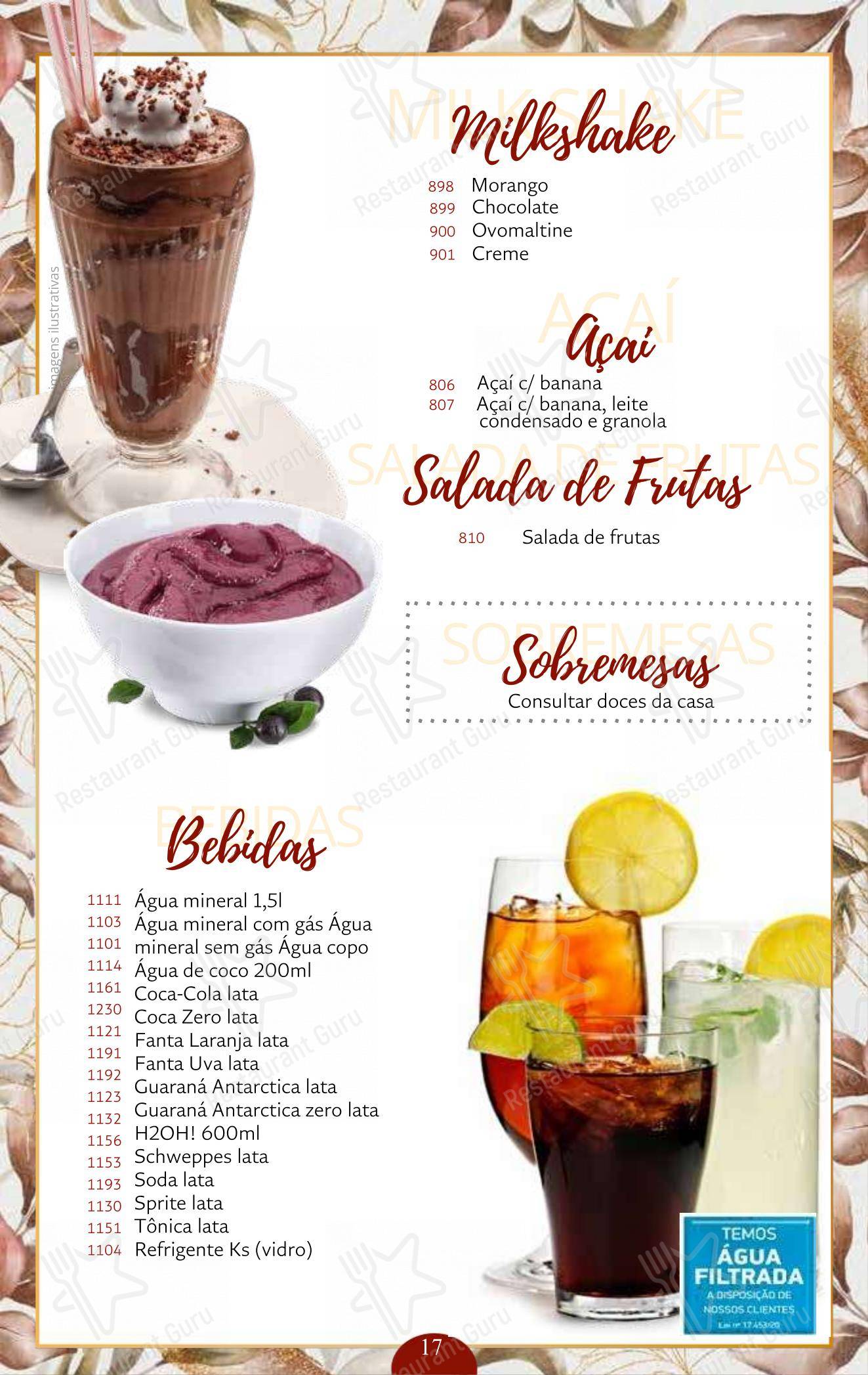 Panificadora Vila Monumento - Menu bar