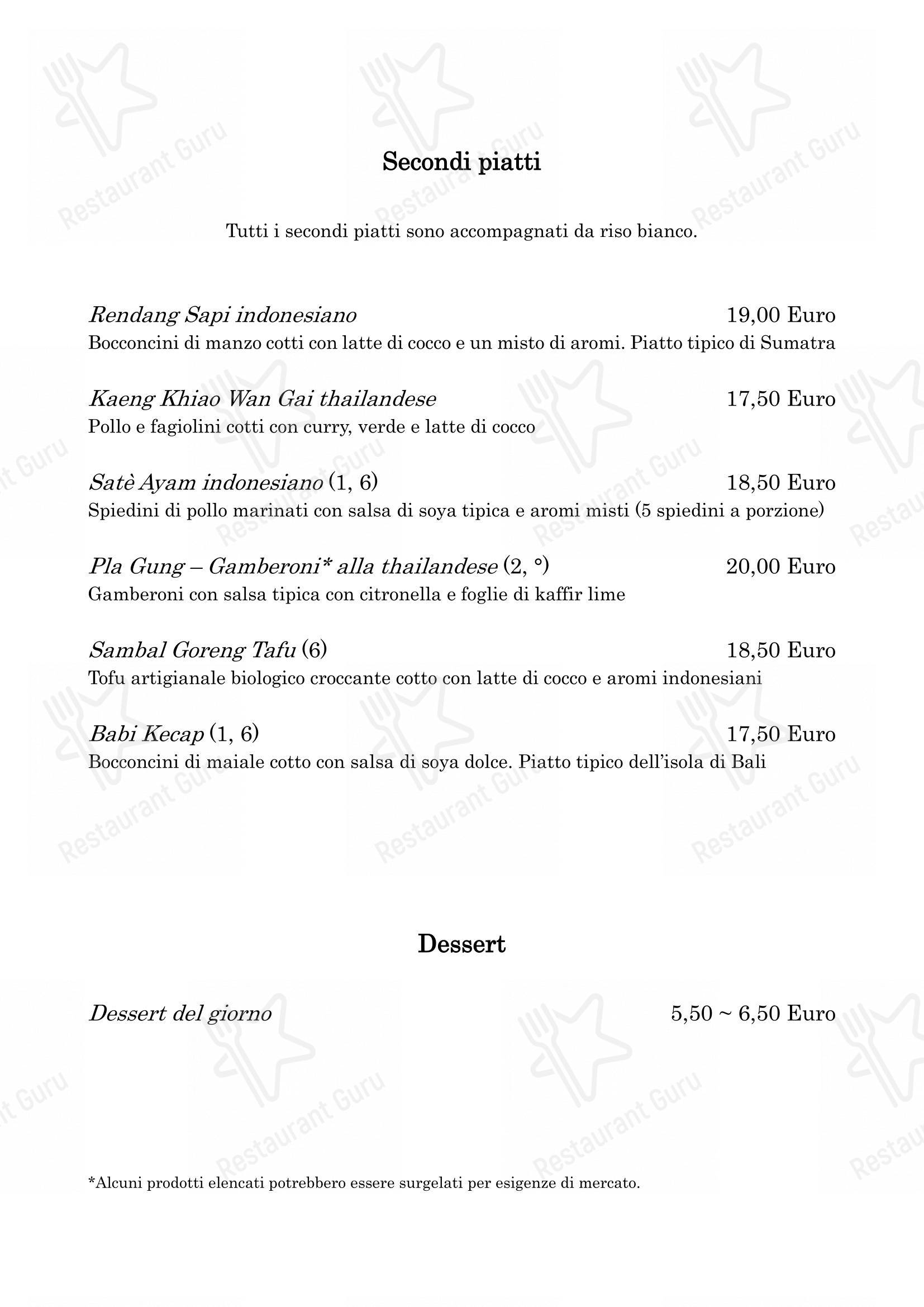 Menu di Bali Bar and Restaurant - Menu
