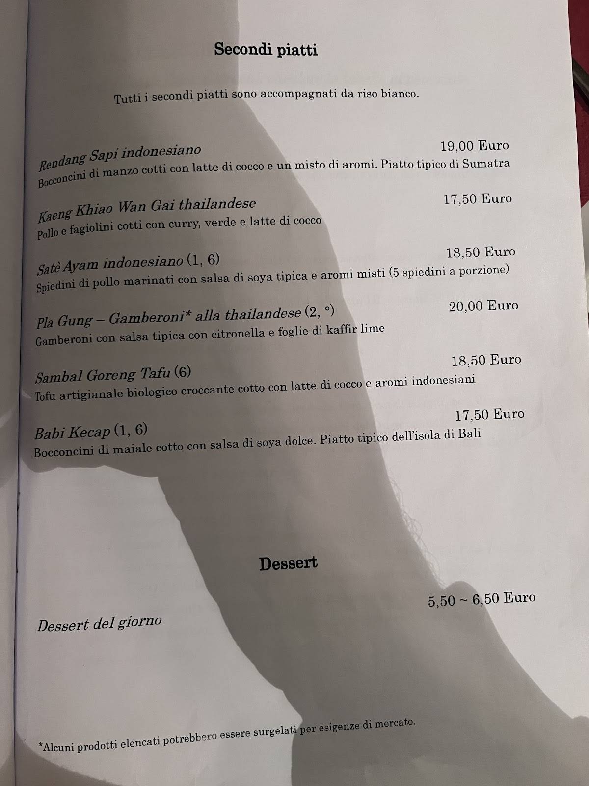 Menu di Bali Bar and Restaurant 