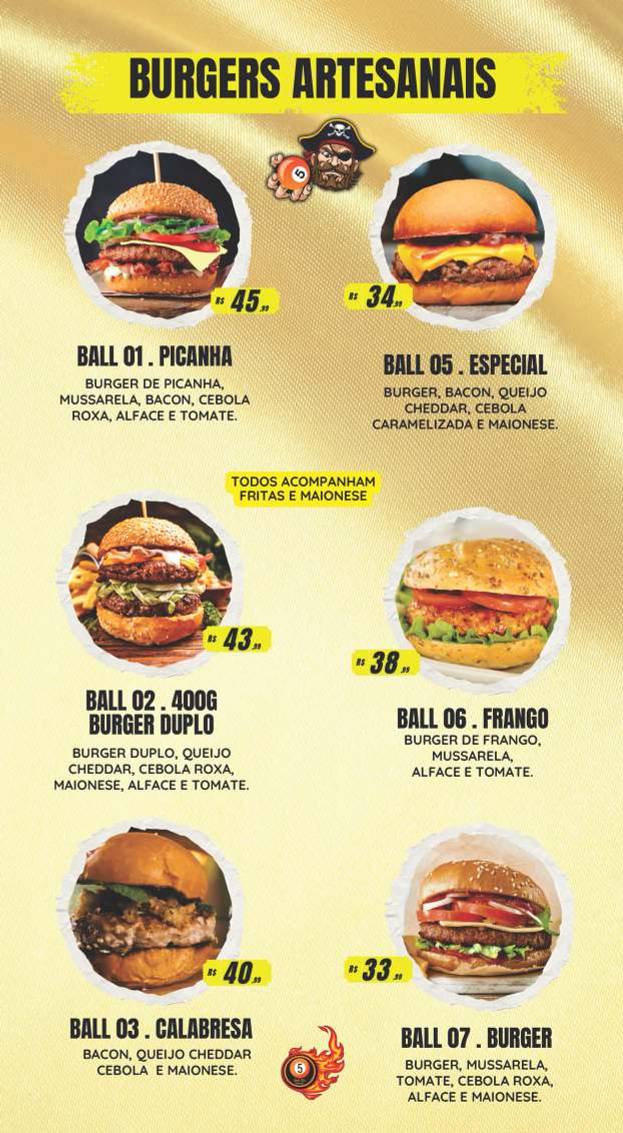 Ball Five Augusta cardápio